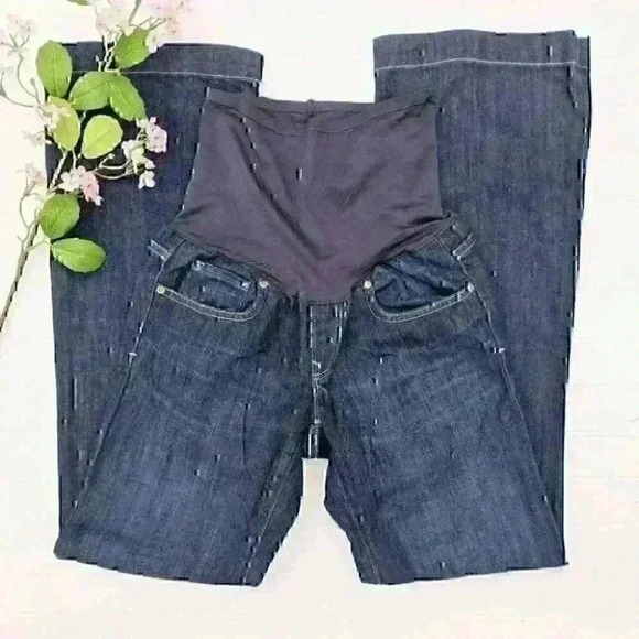 GAP Dark Wash Long & Lean Full Panel Mat. Jeans - Picture 2 of 5